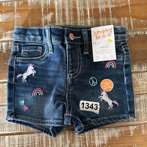 jumping beans Other - NWT Jumping Beans Blue Denim Unicorn Shorts